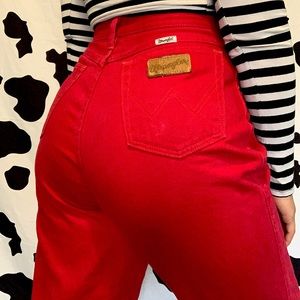 Vintage 80s 90s red WRANGLER jeans 22mwsmr